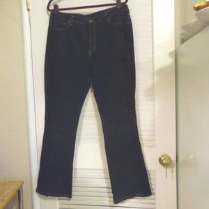 DG2 by Diane Gilman Black Lace Denim Jeans Size 16W (Waist 36"L)